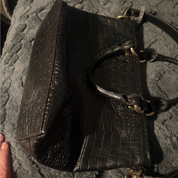 Brahmin Elegant Black Crocodile-Embossed Women's Bag - Picture 4 of 6